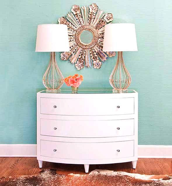 Natalie Lio Bow Front Dresser White
